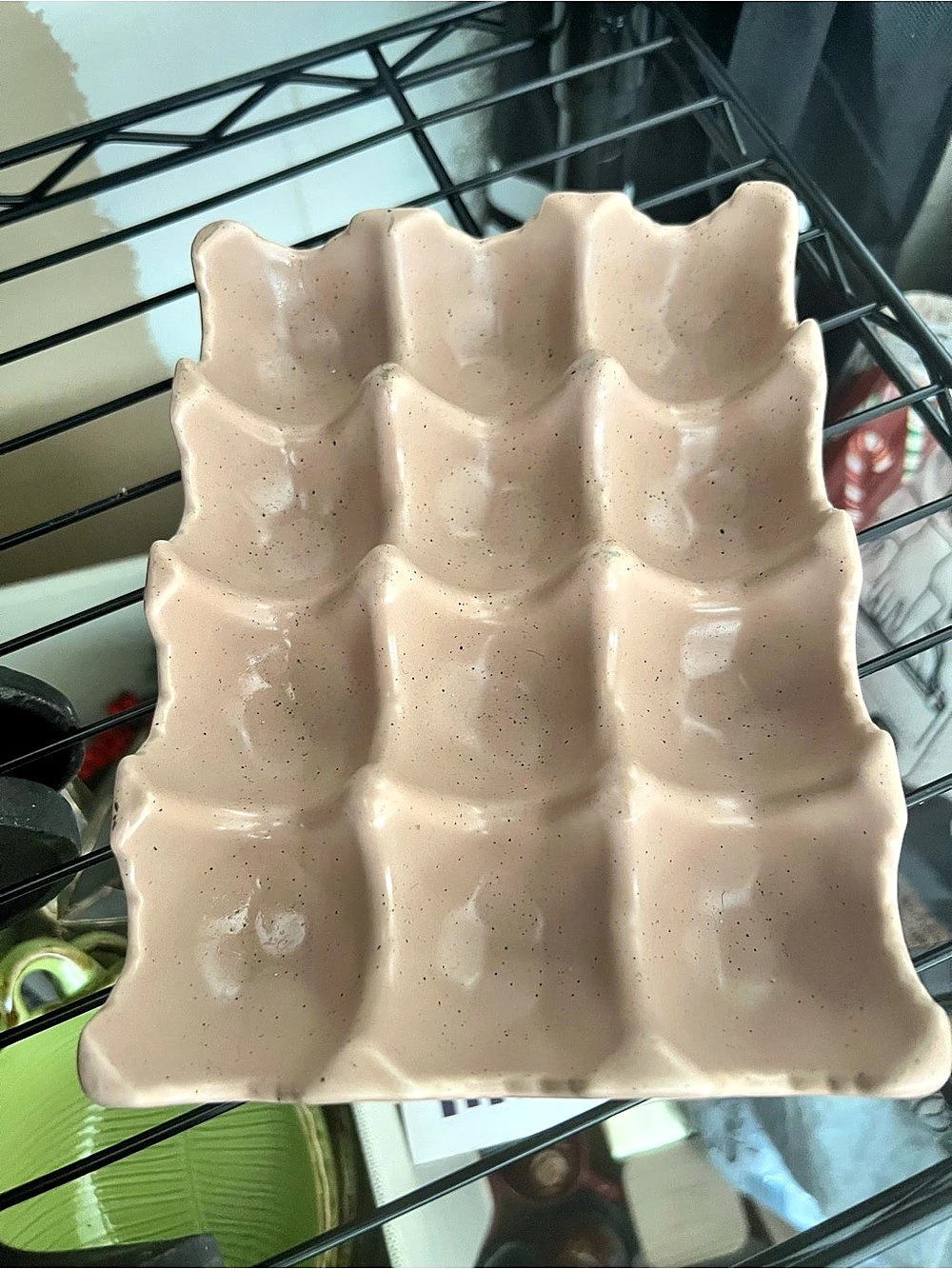 Anthropologie Ceramic Egg Serving Tray in Pink